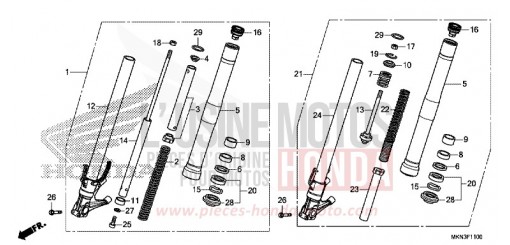 GABEL, VORNE CB650RAK de 2019